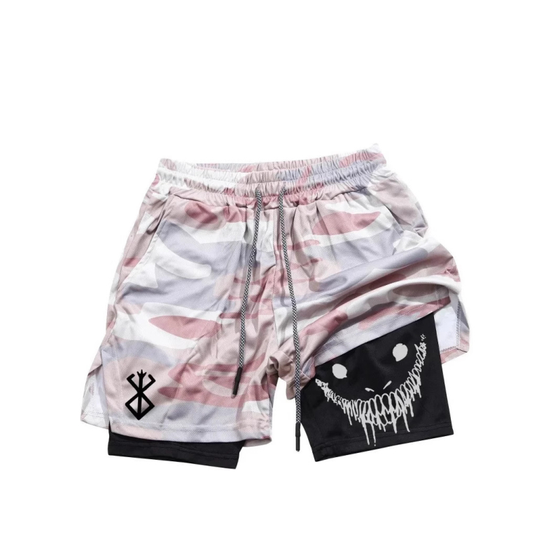 Dragon Ball seeria Ghostface lühikesed püksid suvisteks trükitud kahekihilisteks kahe-ühes meeste korvpallijooksu- ja vabaajarõivasteks koduseks spordiks