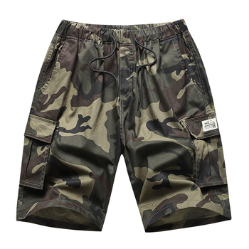 Pantaloni scurți cargo de dimensiuni mari pentru bărbați, îmbrăcăminte exterioară de camuflaj, sport, pantaloni casual cu cinci puncte, japonezi, coreeni și americani