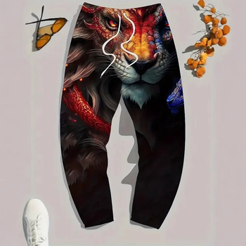 Pantaloni sport pentru bărbați, stil coreean, cu model animal, la modă, de înaltă calitate, stil business, slim fit