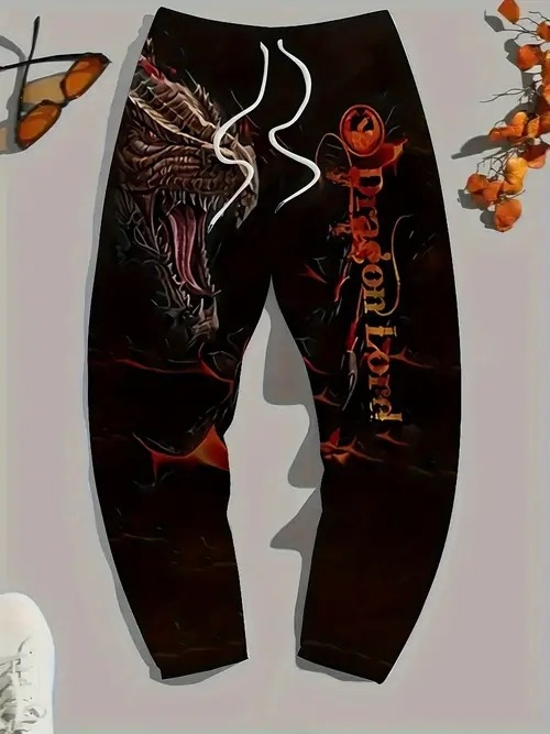 Pantaloni sport pentru bărbați, stil coreean, cu model animal, la modă, de înaltă calitate, stil business, slim fit