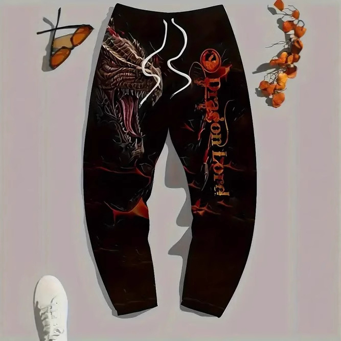 Pantaloni sport pentru bărbați, stil coreean, cu model animal, la modă, de înaltă calitate, stil business, slim fit