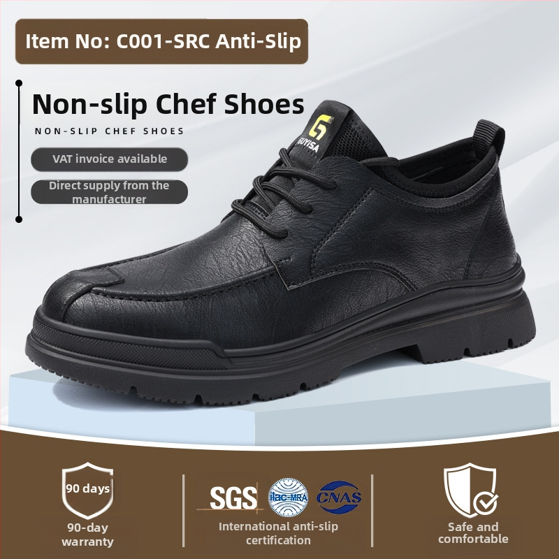 Qingya Letné kuchárske topánky Pánske profesionálne protišmykové RC vodeodolné a olejuvzdorné bezpečnostné topánky do kuchyne Ochranné topánky