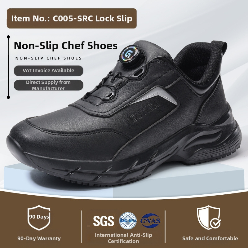 Qingya Letné kuchárske topánky Pánske profesionálne protišmykové RC vodeodolné a olejuvzdorné bezpečnostné topánky do kuchyne Ochranné topánky