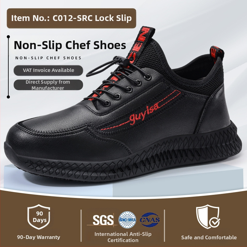 Qingya Letné kuchárske topánky Pánske profesionálne protišmykové RC vodeodolné a olejuvzdorné bezpečnostné topánky do kuchyne Ochranné topánky