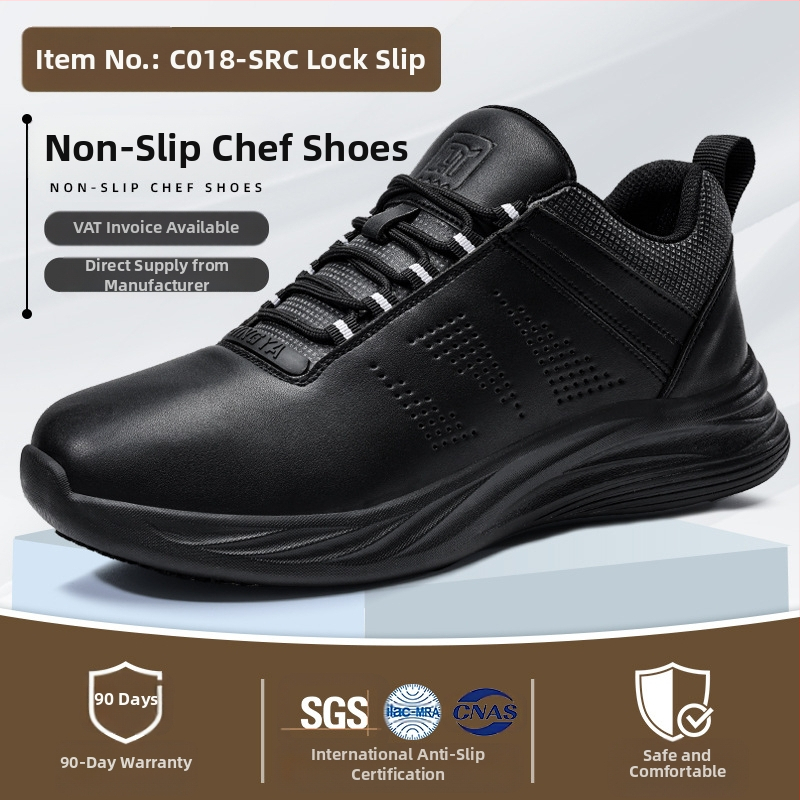 Qingya Letné kuchárske topánky Pánske profesionálne protišmykové RC vodeodolné a olejuvzdorné bezpečnostné topánky do kuchyne Ochranné topánky