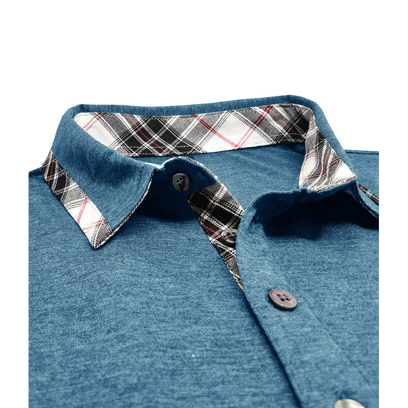 2024 m. vasaros europietiški ir amerikietiški vyriški trumpomis rankovėmis marškinėliai su atlapu, užsienio prekybos vyriški polo marškinėliai, tarpvalstybiniai languoti polo marškinėliai