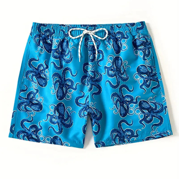 Uued väliskaubanduse meeste mood Hawaii trükitud rannapüksid Euroopa ja Ameerika ranna lilleprindiga meeste lühikesed püksid hingavad