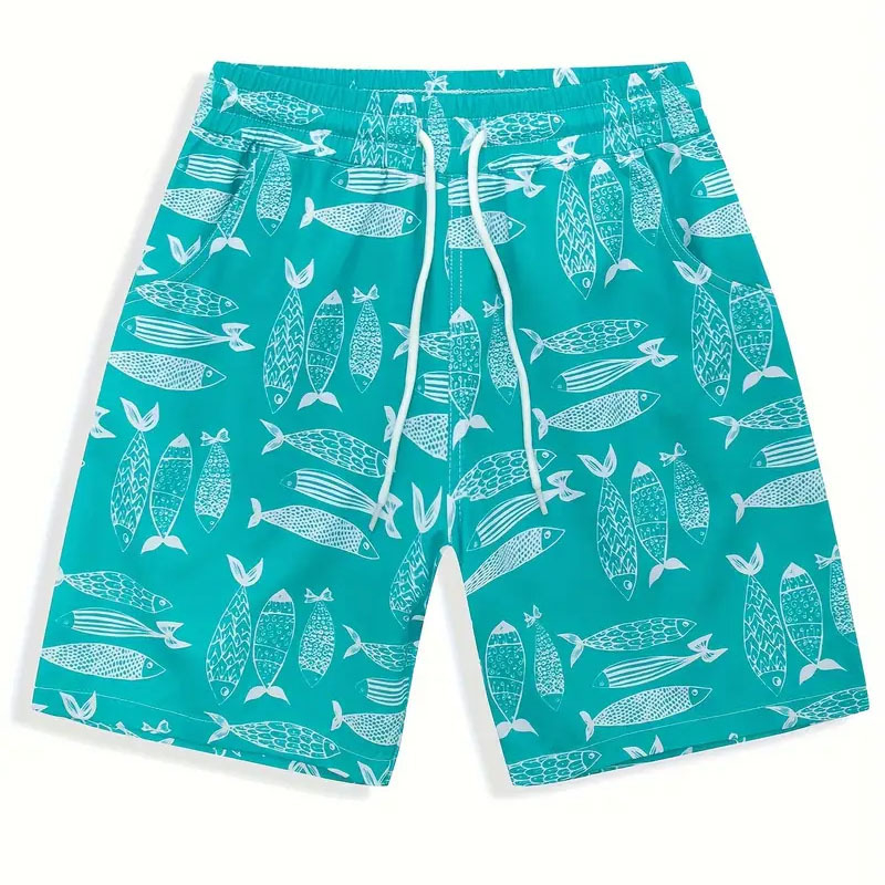 Uued väliskaubanduse meeste mood Hawaii trükitud rannapüksid Euroopa ja Ameerika ranna lilleprindiga meeste lühikesed püksid hingavad