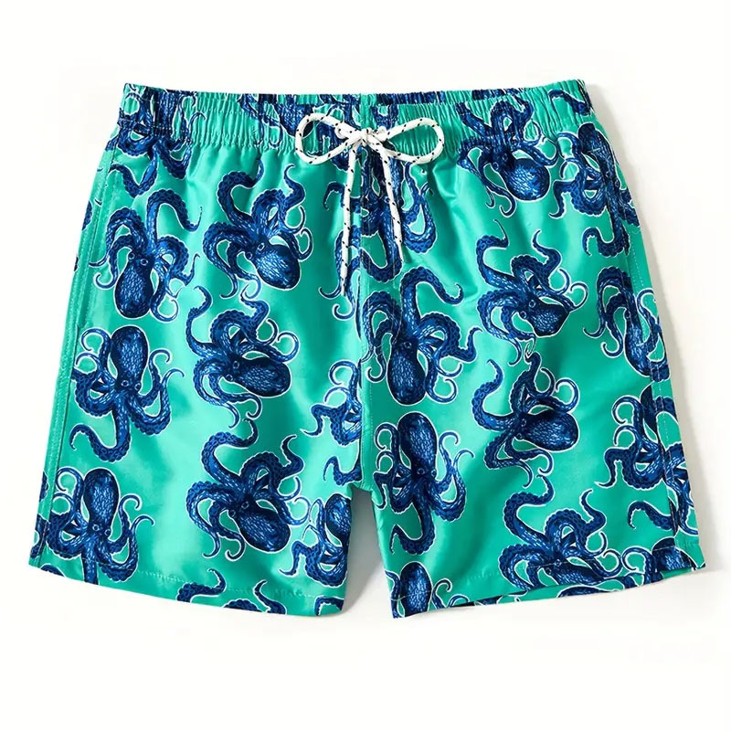 Uued väliskaubanduse meeste mood Hawaii trükitud rannapüksid Euroopa ja Ameerika ranna lilleprindiga meeste lühikesed püksid hingavad