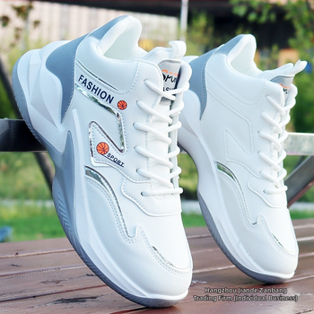 Λευκά ψηλά παπούτσια ανδρικά παπούτσια 2025 φθινόπωρο νέο ύψος sneaker δερμάτινα αδιάβροχα αντιολισθητικά sneakers νεανικά παπούτσια μόδας