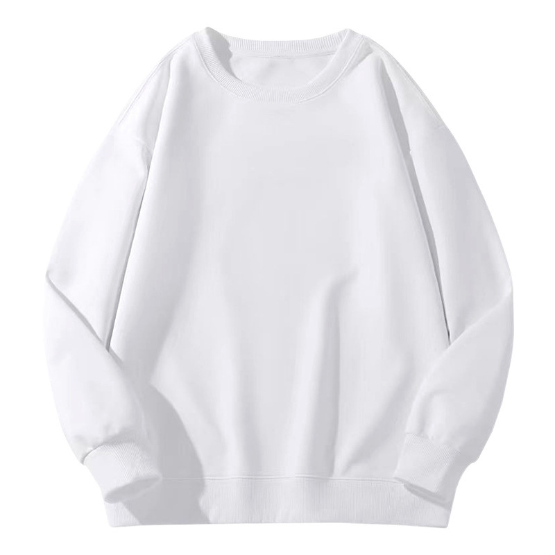 Тежък американски стил ретро чисто черен суитшърт с кръгло деколте за мъже, пролетно-есенен нов висок клас модерен марков свободен ежедневен яке