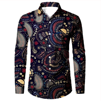 Ανδρικό πουκάμισο με μακριά μανίκια και λουλουδάτα λουλούδια κάσιους, 2025, με τάση σχεδιασμού, απευθείας πώληση από το εργοστάσιο, για άνδρες με ψηφιακή εκτύπωση 3D