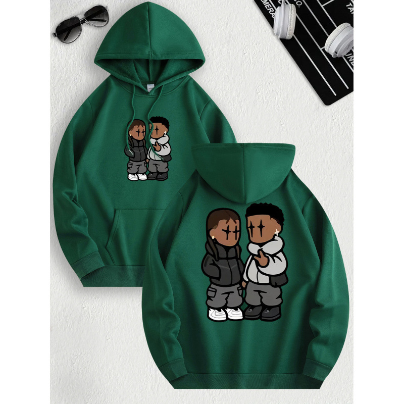 Pánska mikina s kapucňou ndy s flísovou podšívkou a klokaním vreckom v tvare C