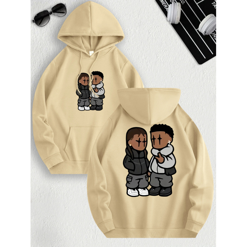 Pánska mikina s kapucňou ndy s flísovou podšívkou a klokaním vreckom v tvare C