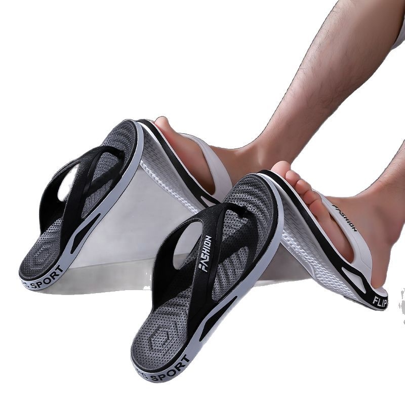 Čības Vīriešu vasaras biezas zoles pretslīdes iešļūcenes Vīriešu supermīkstas virsdrēbes Mājas vannas istaba Nodilumizturīgas vasaras sandales