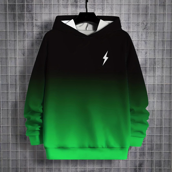 2024 Пролет и есен Нов трансграничен суитчър в европейски и американски стил, моден, универсален, 3D принтиран суитчър за мъже, удобен, винтидж, с качулка