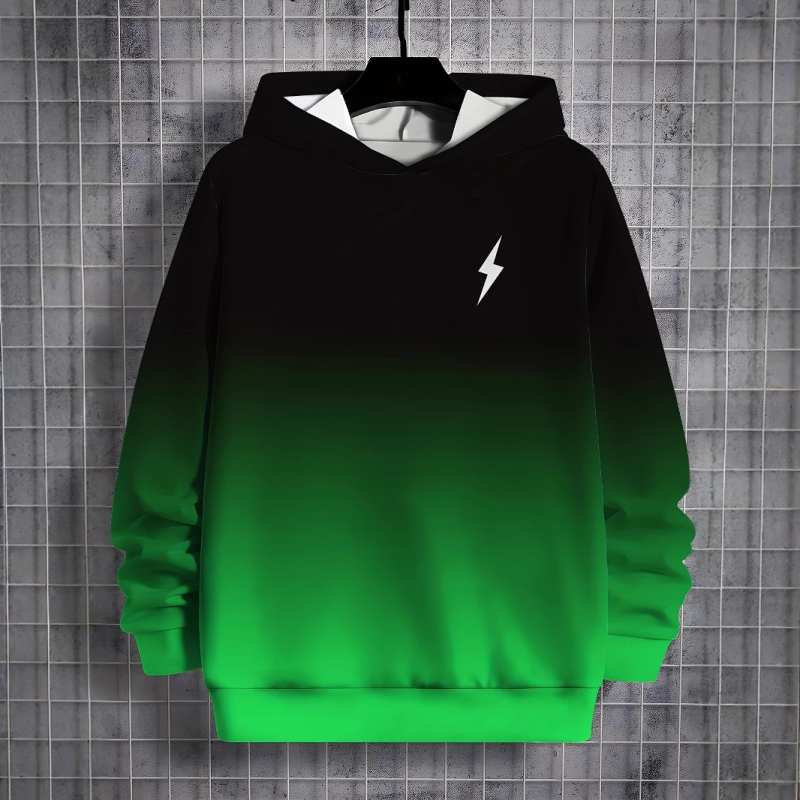 2024 primăvara și toamna nouă hanorac transfrontalier stil european și american modă all-match 3D imprimat hanorac bărbați confortabil vintage cu glugă