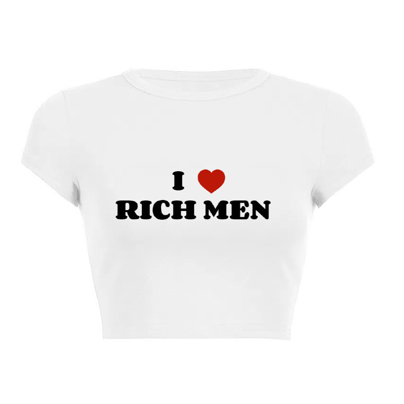 Tricou cu mânecă scurtă, stil american, sexy, cu litere Spice, imprimat, cu guler rotund, buric, slim-fit, subțire, umăr T-shirt