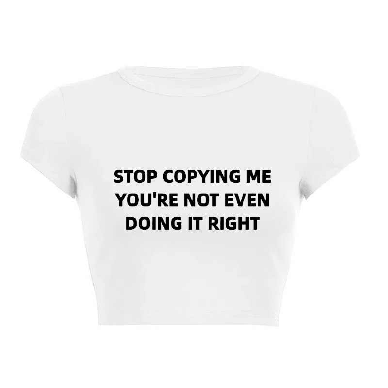 Tricou cu mânecă scurtă, stil american, sexy, cu litere Spice, imprimat, cu guler rotund, buric, slim-fit, subțire, umăr T-shirt