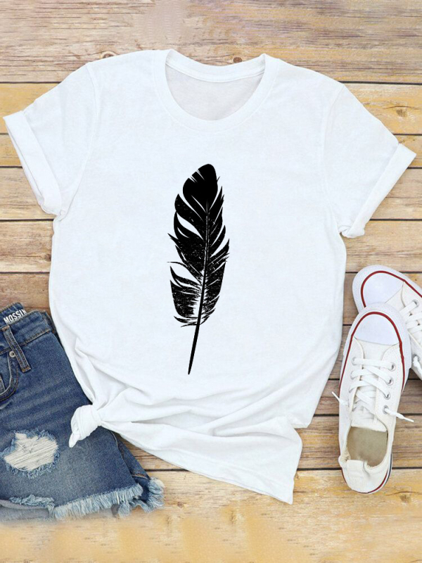 Tricou Dandelion pentru femei, stil european și american, cu mânecă scurtă, casual, de zi cu zi, top pentru femei, Dandelion, cu mânecă scurtă, mărime europeană