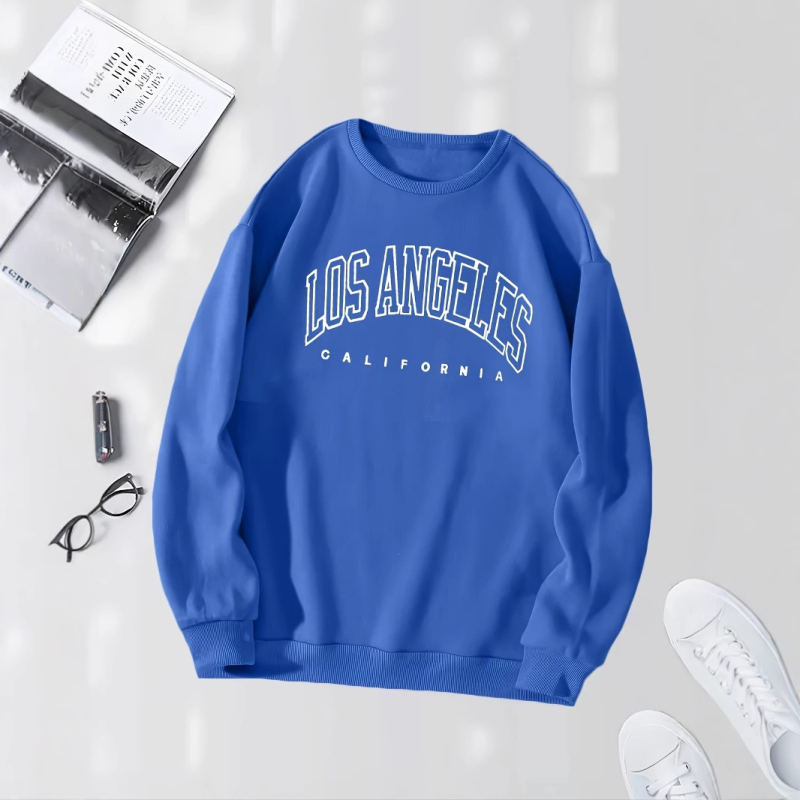 Veste pulover cu imprimeu de litere, veste casual cu mânecă lungă și guler rotund pentru toamnă și iarnă, orhidee neagră verde închis pentru femei