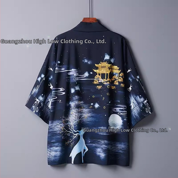 Νέο προϊόν Retro Element Series 2024 σε διασυνοριακό επίπεδο, νέα ρόμπα Harajuku Kimono Outwear, ζακέτα Haori Cloak