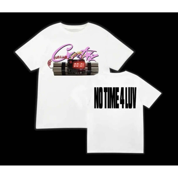 Marca transfrontalieră Corteiz No Time 4 Luv Tee Cortez nu are timp, îmi place tricoul tău