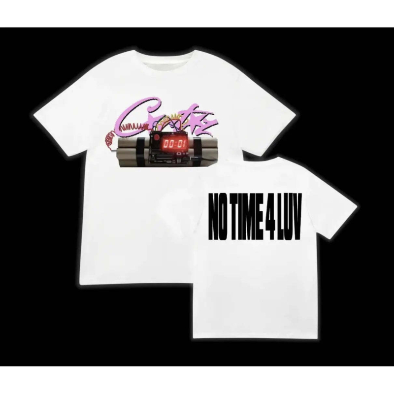 Marca transfrontalieră Corteiz No Time 4 Luv Tee Cortez nu are timp, îmi place tricoul tău