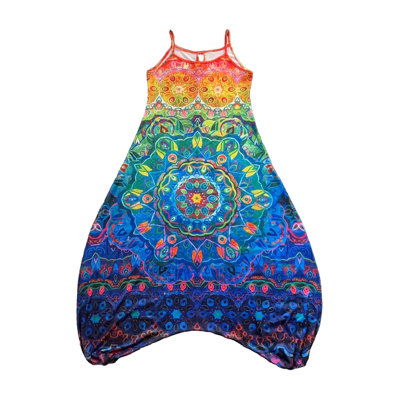 2024 Transfrontaliere Femei Explozii de Stații Independente Imprimate Harlan Crotch Jumpsuit Fără Mâneci Sling Primăvară și Vară