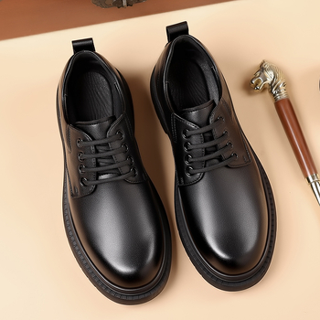 Odiniai batai vyrams rudens ir žiemos rudi dalykiniai laisvalaikio batai su vilnos pamušalu Derbio vyriški batai britiški didelėmis galvutėmis, didėjantys vestuviniai batai