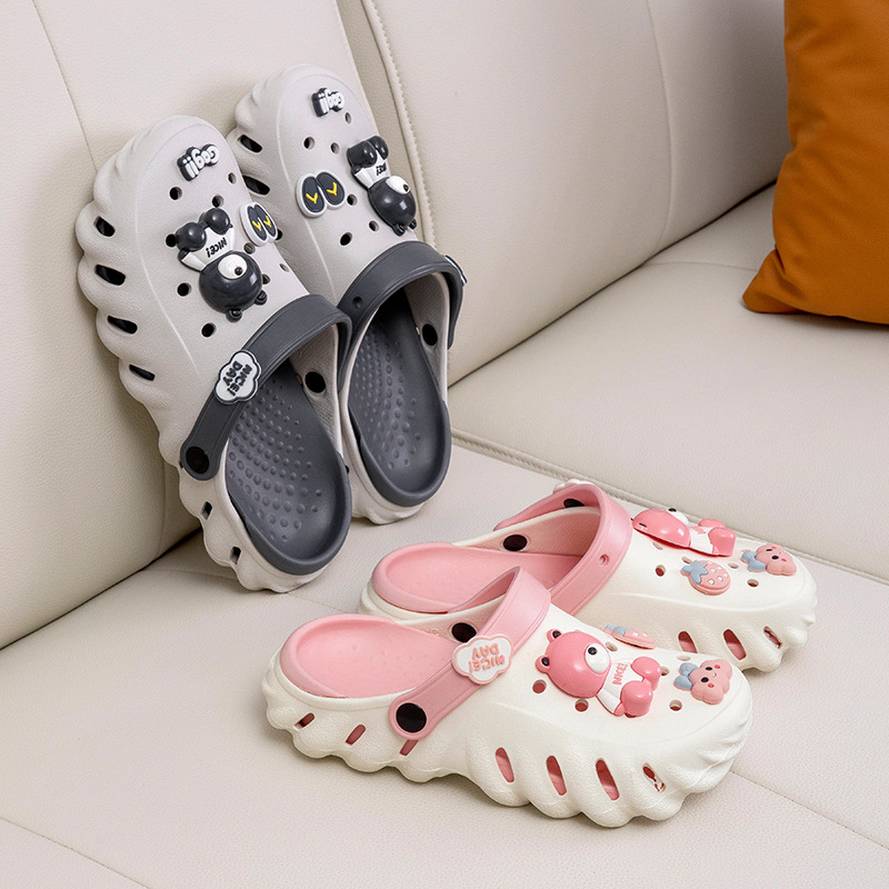 Fengrun mājas caurumu sieviešu apavi 2024. gada vasarai, neslīdoši, biezi apakšējie apavi, moderni āra pāru pludmales apavi