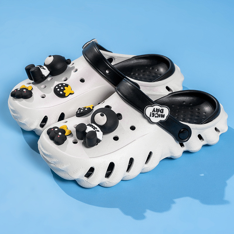 Fengrun mājas caurumu sieviešu apavi 2024. gada vasarai, neslīdoši, biezi apakšējie apavi, moderni āra pāru pludmales apavi