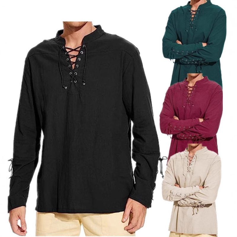 Tricou polo pirat Amazon pentru bărbați, costum vintage renascentist gotic victorian de Halloween, Steam Punk