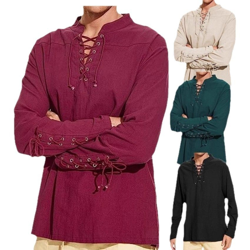 Tricou polo pirat Amazon pentru bărbați, costum vintage renascentist gotic victorian de Halloween, Steam Punk