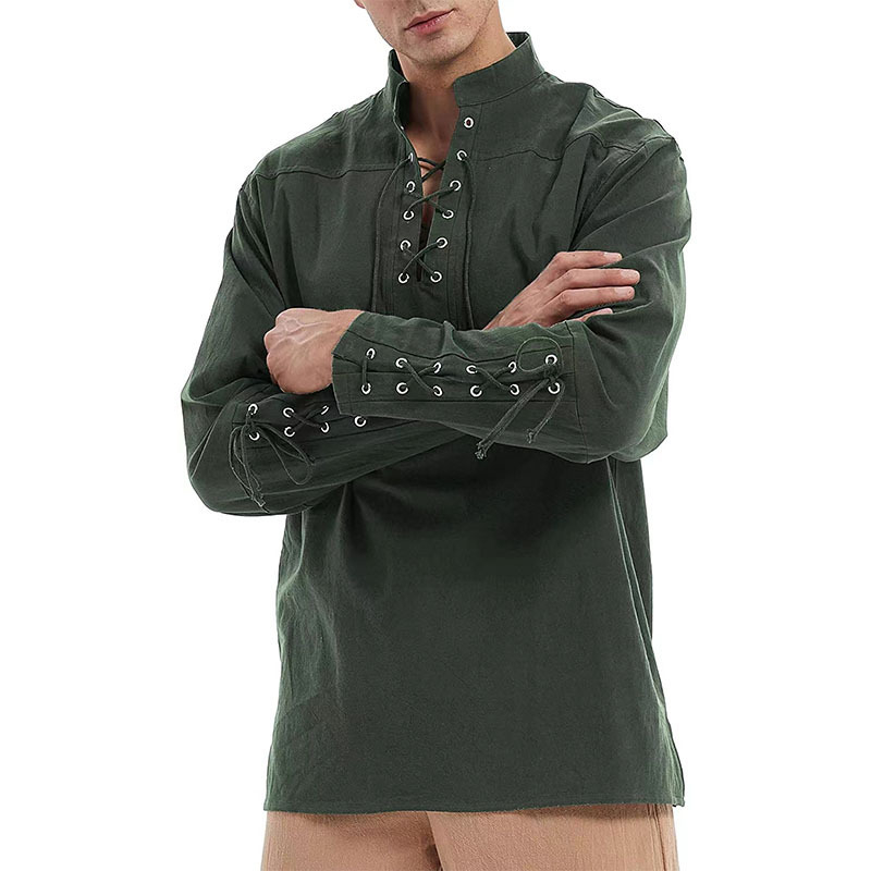 Tricou polo pirat Amazon pentru bărbați, costum vintage renascentist gotic victorian de Halloween, Steam Punk