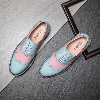 Ανδρικά Παπούτσια 2024 Ανδρικά Επαγγελματικά Επίσημα Δερμάτινα Παπούτσια Μοντέρνα Παπούτσια Brogue Βρετανικού Στυλ Εξατομικευμένα Γαμήλια Παπούτσια Ανδρών Ανθεκτικά στη φθορά Άνετα