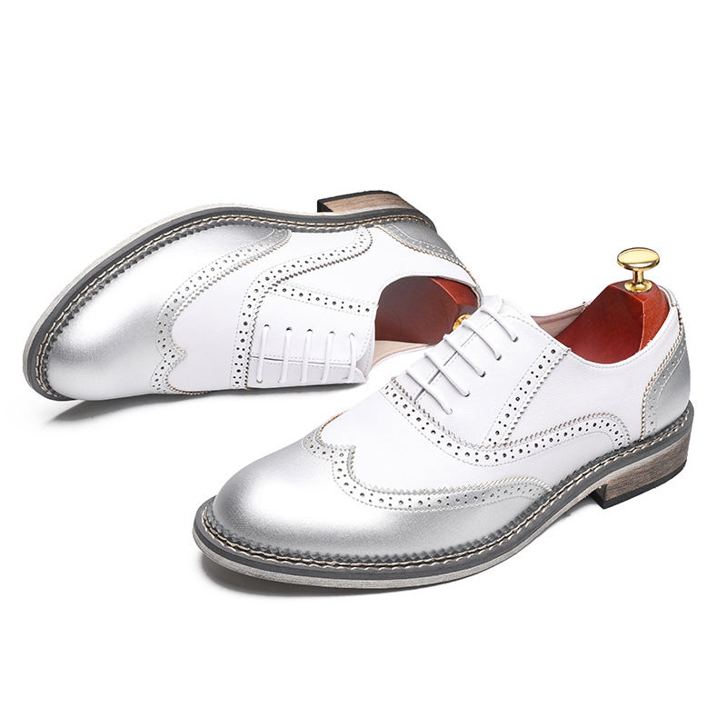 Muške cipele 2024 Muške poslovne formalne kožne cipele Moderne brogue cipele britanskog stila Personalizirane vjenčane cipele za gospodu Otporne na habanje Udobne