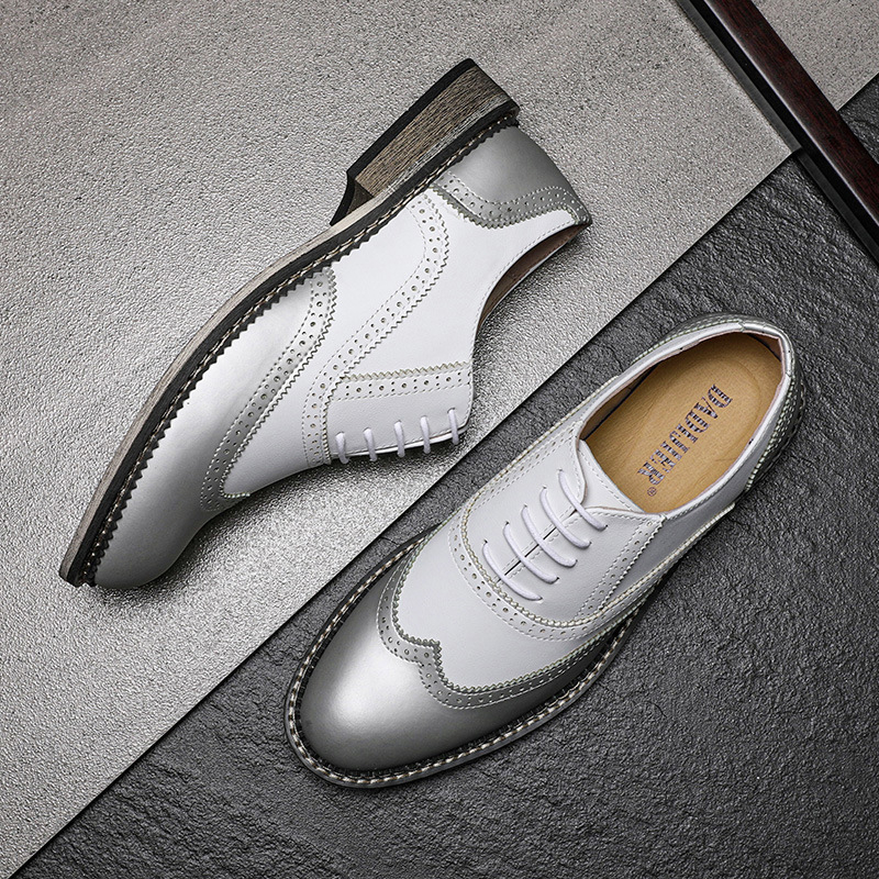 Muške cipele 2024 Muške poslovne formalne kožne cipele Moderne brogue cipele britanskog stila Personalizirane vjenčane cipele za gospodu Otporne na habanje Udobne