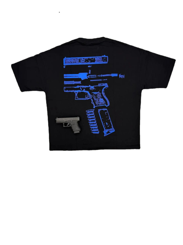 Tricou Y2K pentru bărbați, Harajuku, Hip Hop, în grafică Glock We Trust