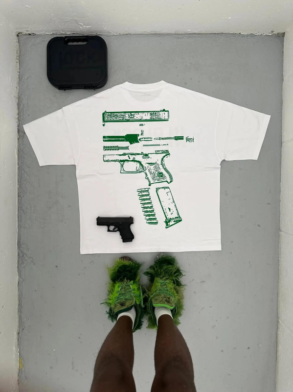Tricou Y2K pentru bărbați, Harajuku, Hip Hop, în grafică Glock We Trust