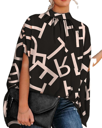 2022, postul independent își dorește ca Amazon să aibă o explozie de îmbrăcăminte pentru femei, vară, casual, imprimare, top cu mânecă de liliac despicată