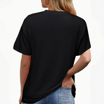 Tricou de primăvară-vară cu mânecă scurtă și guler rotund cu imprimeu de craniu și litere pentru Halloween, comerț transfrontalier