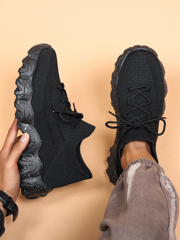 Αποκλειστικά σε διασυνοριακό επίπεδο για το AliExpress Amazon, αθλητικά ανδρικά παπούτσια για μεγάλα μεγέθη, αναπνεύσιμα, πλεκτά παπούτσια με κορδόνια, casual παπούτσια για τρέξιμο, plus size