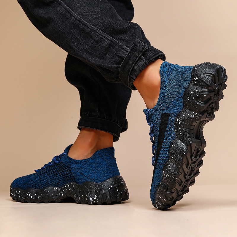 Αποκλειστικά σε διασυνοριακό επίπεδο για το AliExpress Amazon, αθλητικά ανδρικά παπούτσια για μεγάλα μεγέθη, αναπνεύσιμα, πλεκτά παπούτσια με κορδόνια, casual παπούτσια για τρέξιμο, plus size