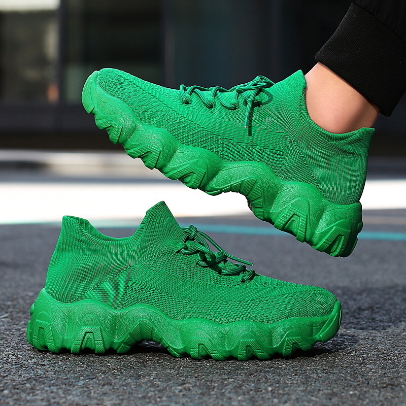 Αποκλειστικά σε διασυνοριακό επίπεδο για το AliExpress Amazon, αθλητικά ανδρικά παπούτσια για μεγάλα μεγέθη, αναπνεύσιμα, πλεκτά παπούτσια με κορδόνια, casual παπούτσια για τρέξιμο, plus size