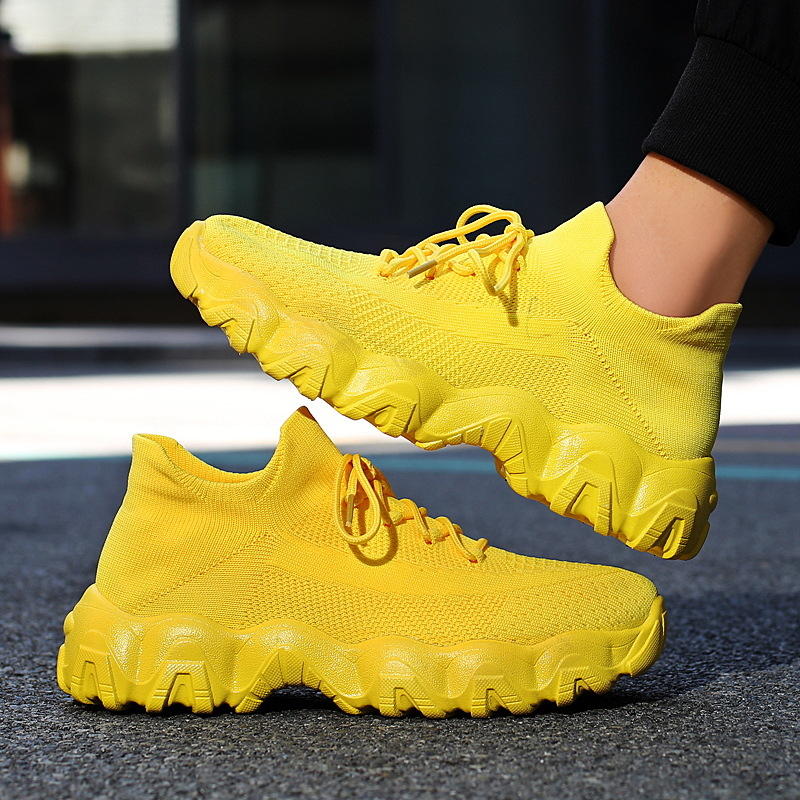 Αποκλειστικά σε διασυνοριακό επίπεδο για το AliExpress Amazon, αθλητικά ανδρικά παπούτσια για μεγάλα μεγέθη, αναπνεύσιμα, πλεκτά παπούτσια με κορδόνια, casual παπούτσια για τρέξιμο, plus size