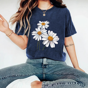 Amazon eBay Nova modna majica kratkih rukava s cvjetnim printom, ljetna europska i američka trendi ženska majica, ženski top na zalihi