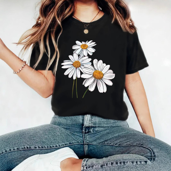 Amazon eBay Nova modna majica kratkih rukava s cvjetnim printom, ljetna europska i američka trendi ženska majica, ženski top na zalihi