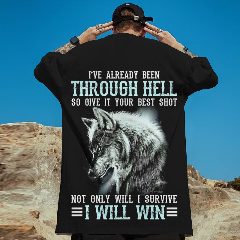 Tricouri cu animale pentru bărbați, imprimeu 3D Wolf, Street Harajuku, scurte