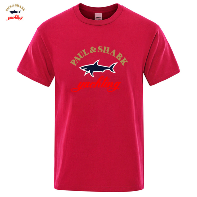 2025. gada Amazon Wish Eiropas un Amerikas pārrobežu vasaras haizivs apdrukas modes pāru tīras kokvilnas īsroku T-krekls vīriešiem un sievietēm